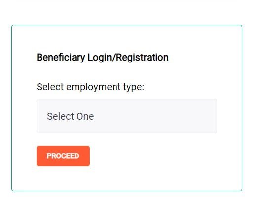 Beneficiary Login/Registration.